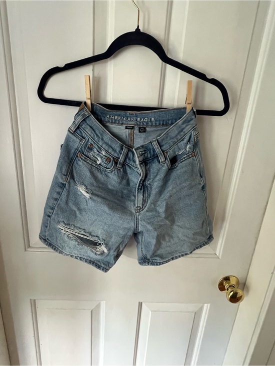 American Eagle Outfitters Pants - American Eagle Outfitters Light Wash Distressed Denim Jean Shorts